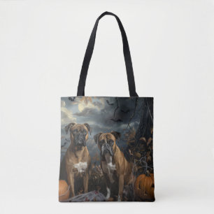 Bolso De Tela Boxer Halloween Noche Doggy Delight