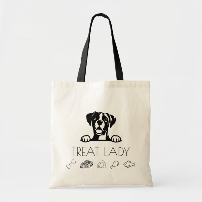 Bolso De Tela Boxer "Treat Lady" (Frente)