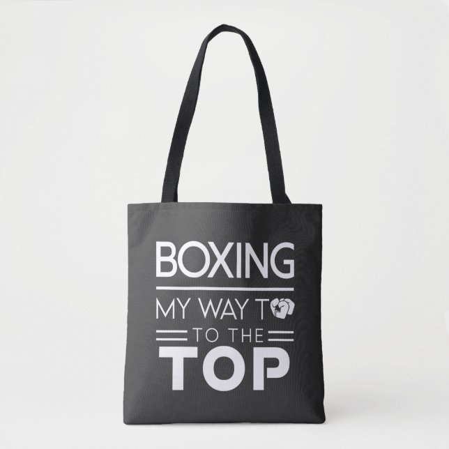 Bolso De Tela Boxing Motivation Quote Bold Minimal Typography (Anverso)