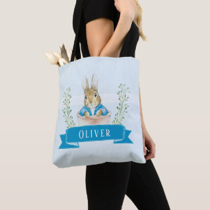 Bolso De Tela Boy Peter Rabbit Blue Personalizado Tote Bag