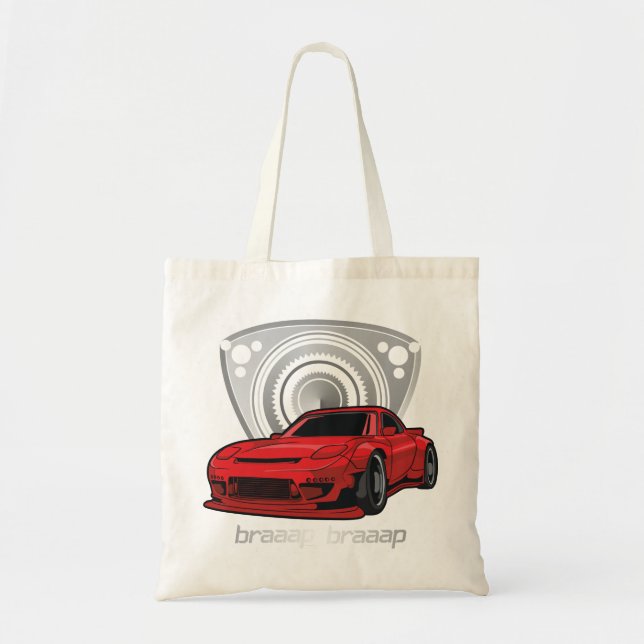 Bolso De Tela BRAAP de Rotary Mazda RX7 (Frente)
