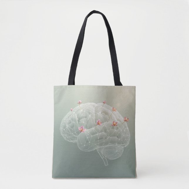 Bolso De Tela Brain Botanical Creativity (Anverso)