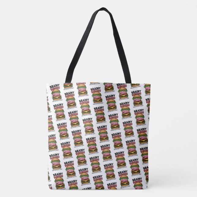 Bolso De Tela Brainy Burgers Tote Bag (Anverso)