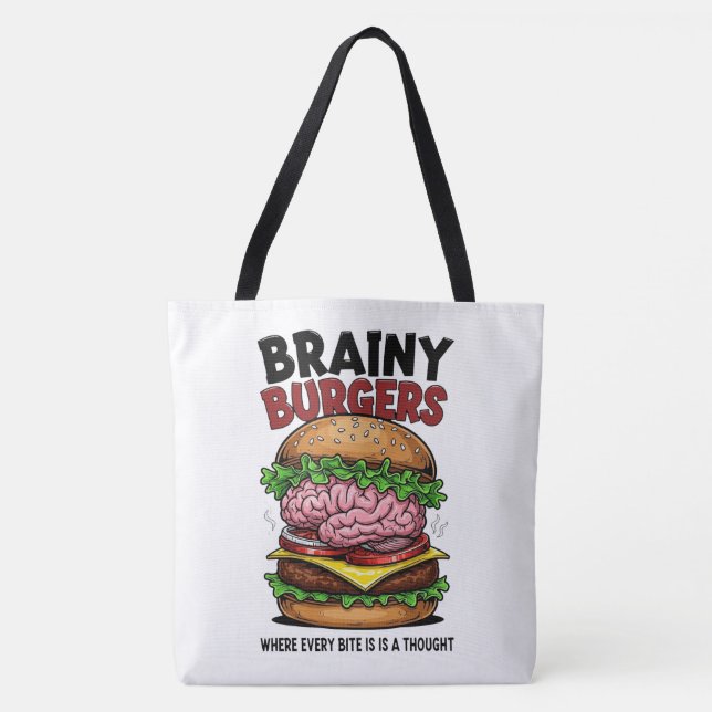 Bolso De Tela Brainy Burgers Tote Bag (Anverso)