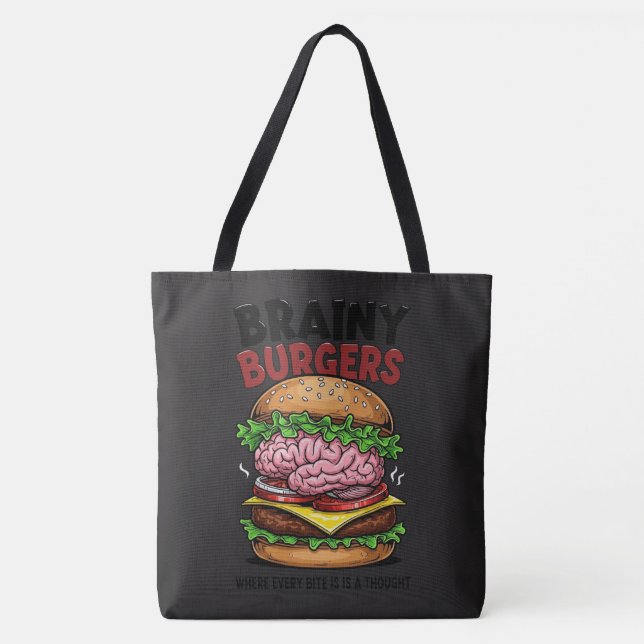 Bolso De Tela Brainy Burgers Tote Bag (Anverso)