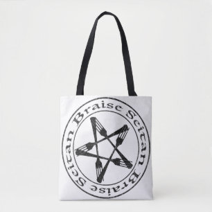 Bolso De Tela Braise Seitan Vegan Pentagram (versión oscura)