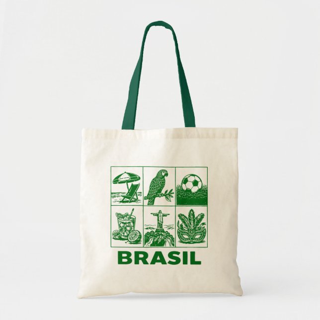 Bolso De Tela Brasil (Frente)