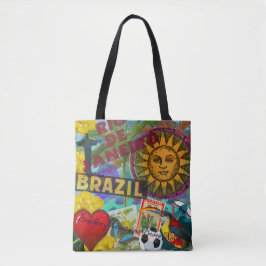 Bolso De Tela Brasil Río de Janiero Sun Viaje Arte Colorido