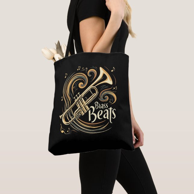 Bolso De Tela Brass Beats Trumpet Player Groove (Detalle)