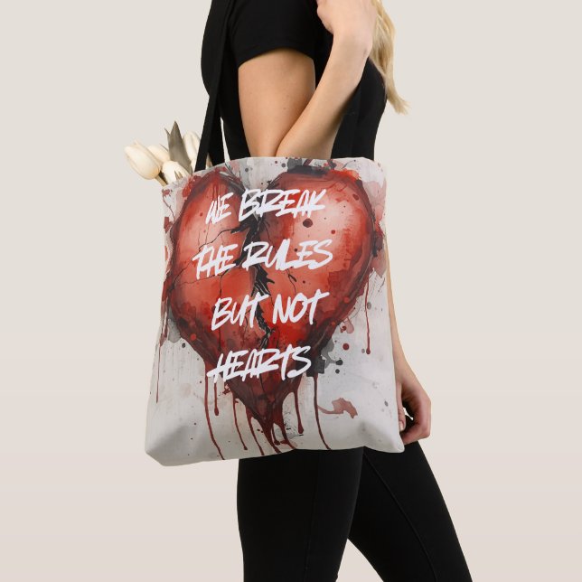 Bolso De Tela breaking rules tote bag (Detalle)
