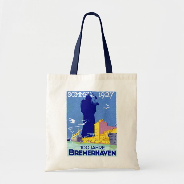 Bolso De Tela Bremerhaven Alemania 1927 (Frente)