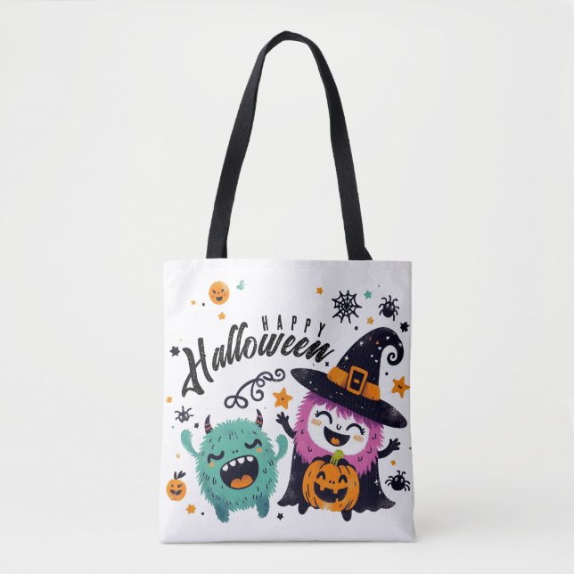 Bolso De Tela Brew de bruja- Halloween (Anverso)