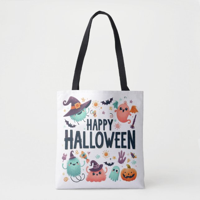 Bolso De Tela Brew de bruja- Halloween (Anverso)