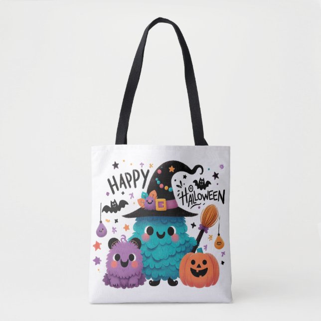 Bolso De Tela Brew de bruja- Halloween (Anverso)