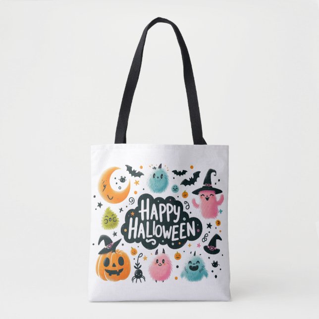 Bolso De Tela Brew de bruja- Halloween (Anverso)