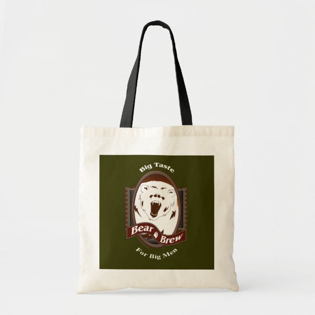 Bolso De Tela Brew del oso: Tote (Frente)