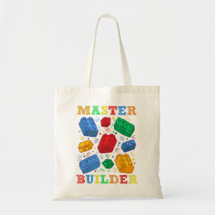 Bolso De Tela Brick Builder Funny Blocks Master Builder