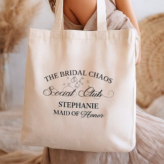 Bolso De Tela Bridal Chaos Social Club,Personalized Boho Bridal 