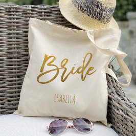 Bolso De Tela Bride faux gold Relieve metalizado personalizado