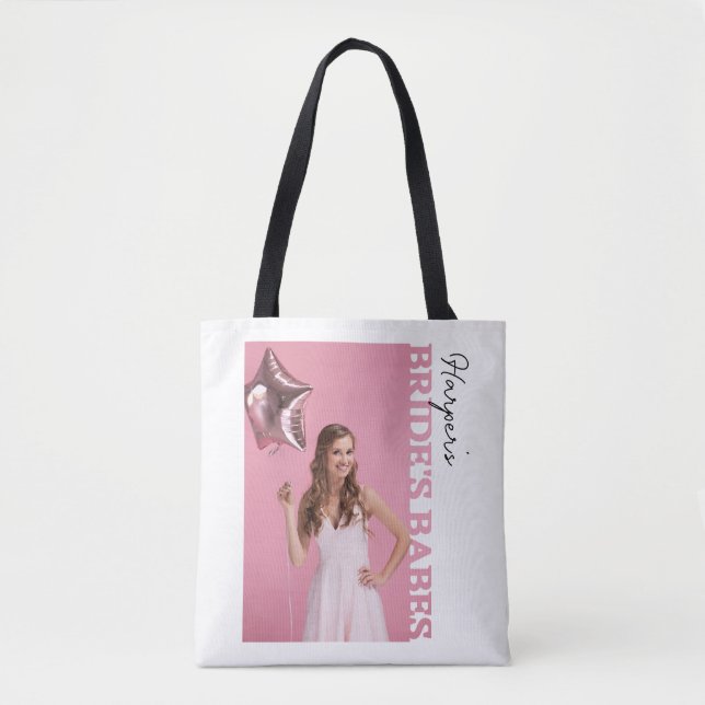 Bolso De Tela Bride’s Babes Photo | Personalised Hen Party (Anverso)