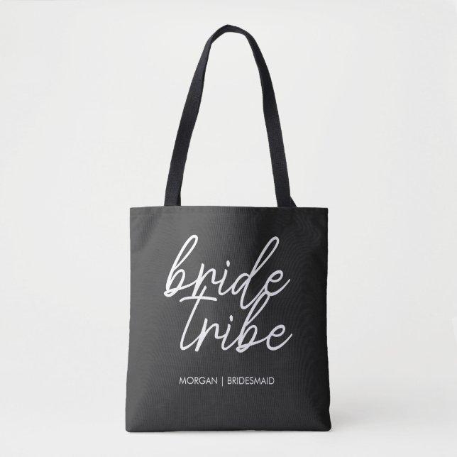 Bolso De Tela Bride Tribe | Damas de Honor Modernas para Despedi (Anverso)