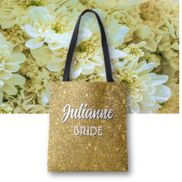 Bolso De Tela Bride's Bling! Custom cute Wedding party