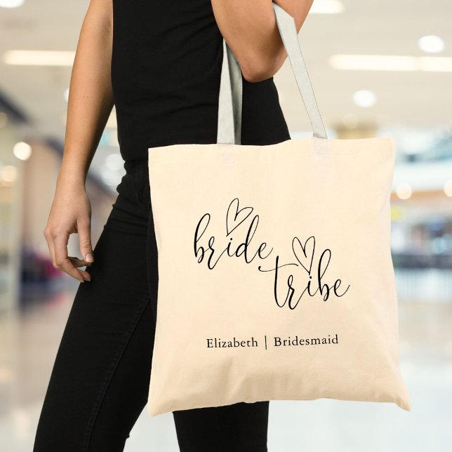 Bolso De Tela Brides Tribú Despedida de Soltera Damas de Honor (Bride Tribe Bachelorette Bridesmaids Tote Bag)