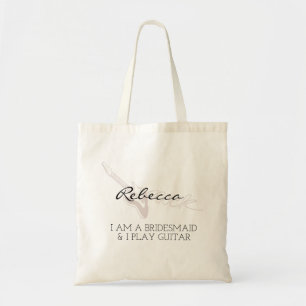 Bolso De Tela Bridesmaid Bachelorette de escritura Minimalista