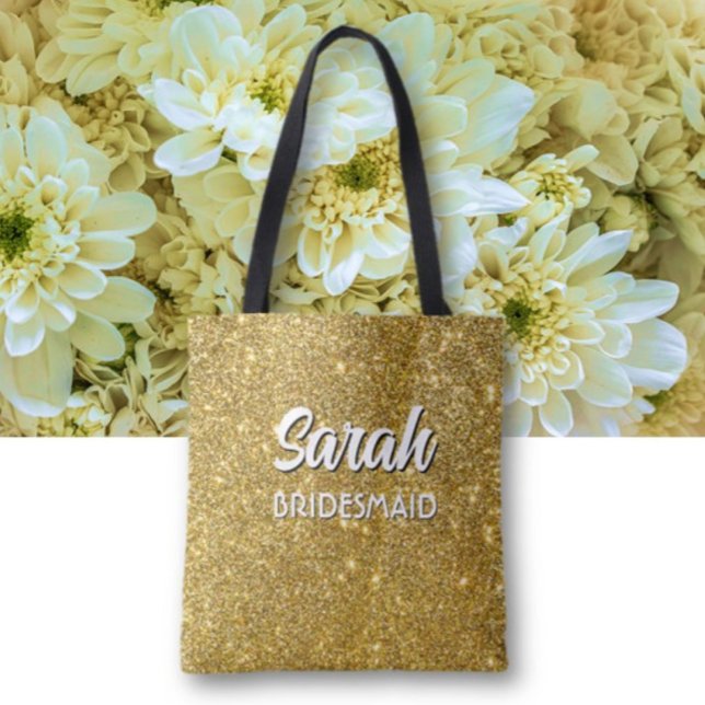 Bolso De Tela Bridesmaid Bling! Custom cute Wedding attendant (Subido por el creador)
