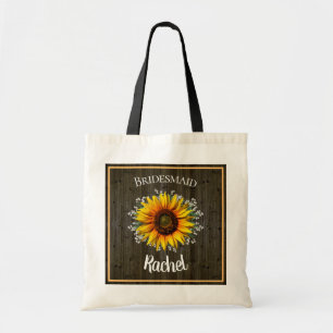 Bolso De Tela Bridesmaid de girasol ruso