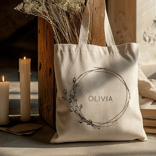 Bolso De Tela Bridesmaid floral personalizada y ruidosa