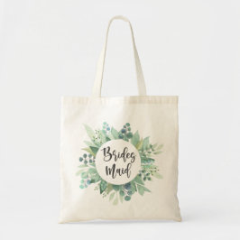 Bolso De Tela Bridesmaid Gift Eucalyptus Greenery Tote Boda