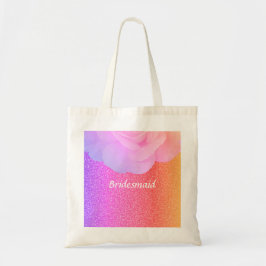 Bolso De Tela Bridesmaid Glittery Rosa Rosa Gold Wedding Floral