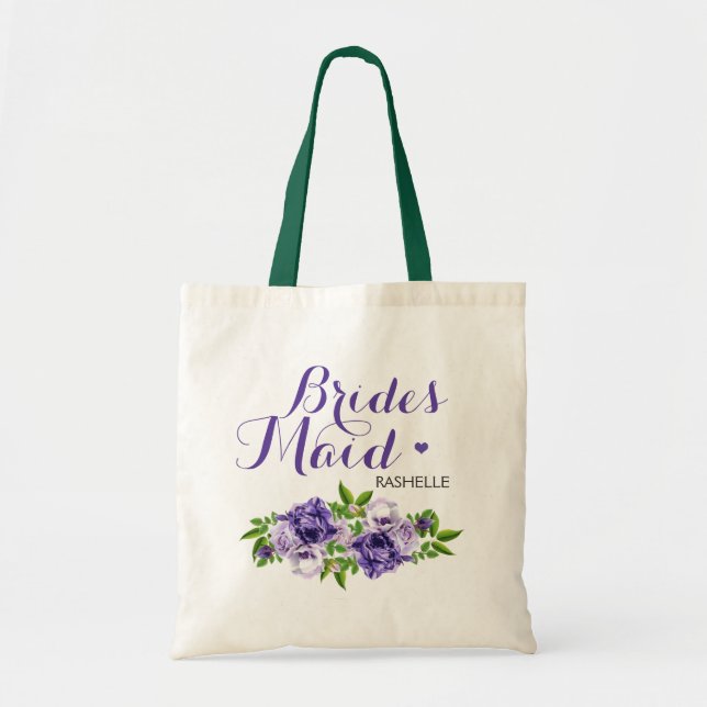 Bolso De Tela Bridesmaid morado (Frente)