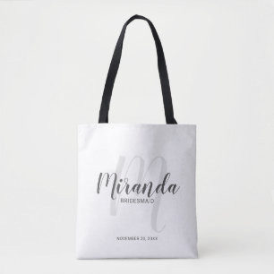 Bolso De Tela Bridesmaids personalizadas de escritura moderna