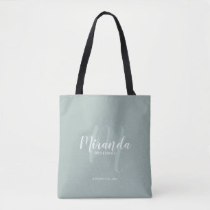 Bolso De Tela Bridesmaids personalizadas de escritura moderna