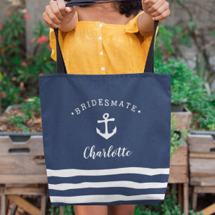 Bolso De Tela "Bridesmate" náutica personalizada