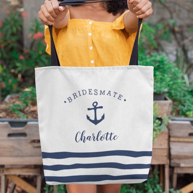 Bolso De Tela "Bridesmate" náutica personalizada (Subido por el creador)
