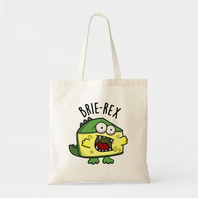 Bolso De Tela Brie-rex Funny Cheese TRex Pun (Frente)
