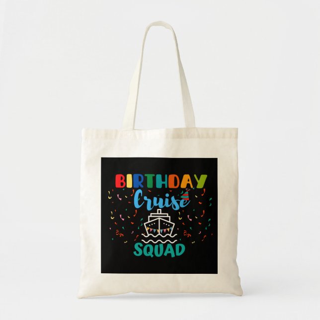 Bolso De Tela Brigada de crucero de cumpleaños (Frente)