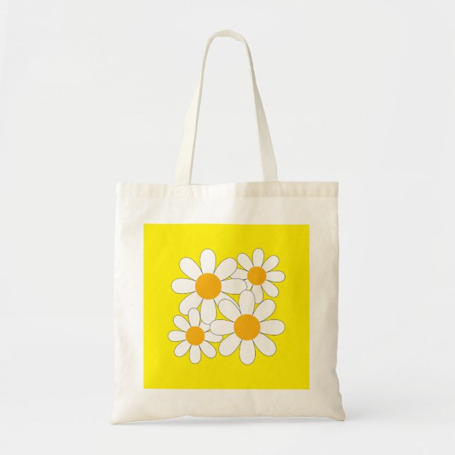Bolso De Tela Bright and Bold Daisy (Frente)