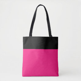 Bolso De Tela Bright Candy Pink Black Top Seless Color Block