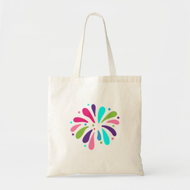 Bolso De Tela Bright Confetti Splash Celebration Tote Bag (Frente)
