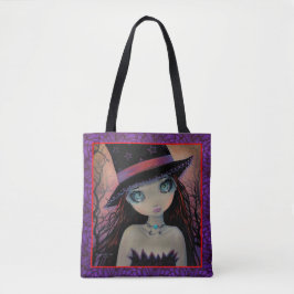 Bolso De Tela Bright Eyed Witch Big Eye Chica Fantasy Art