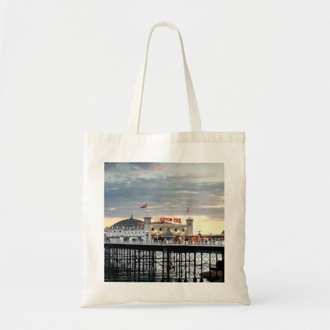 Bolso De Tela Brighton Pier Sunset Photo (Frente)