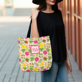 Bolso De Tela Brillante Hula Monogram Art de Hawaii