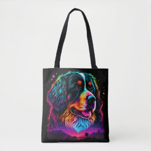 Bolso De Tela Brillante y bello perro de montaña de Berna