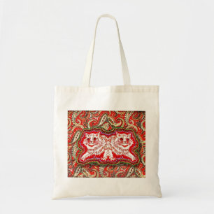Bolso De Tela Brillantes gatos rojos psicodélicos (por Louis Wai
