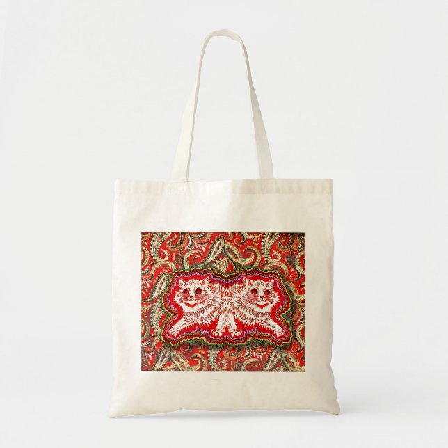 Bolso De Tela Brillantes gatos rojos psicodélicos (por Louis Wai (Frente)