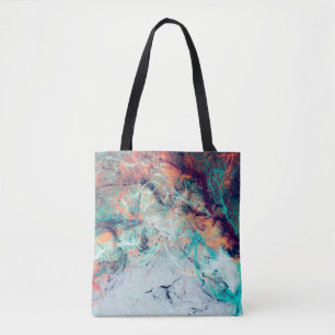 Bolso De Tela Brillantes salpicaduras artísticas. Pintura abstra